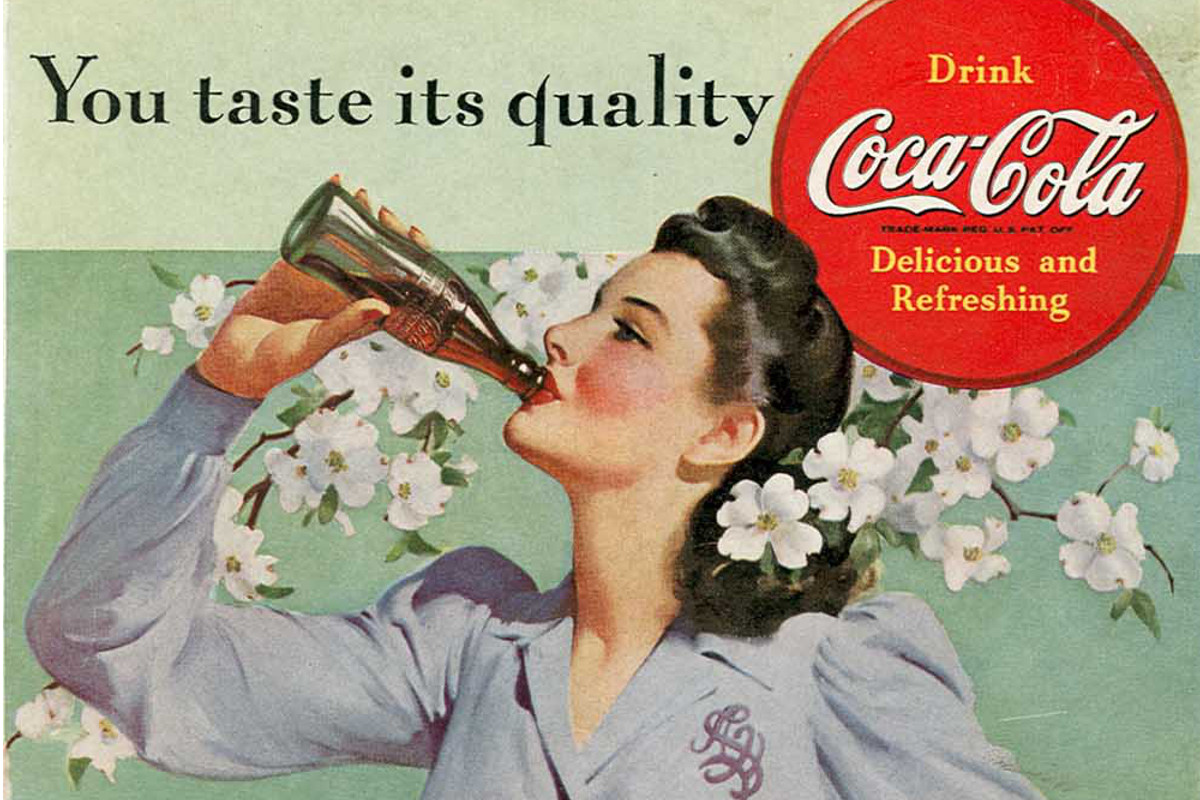 Coca-cola by Insomnia Cured Here via Flickr https://www.flickr.com/photos/tom-margie/1418334014 A vintage coke ad.
