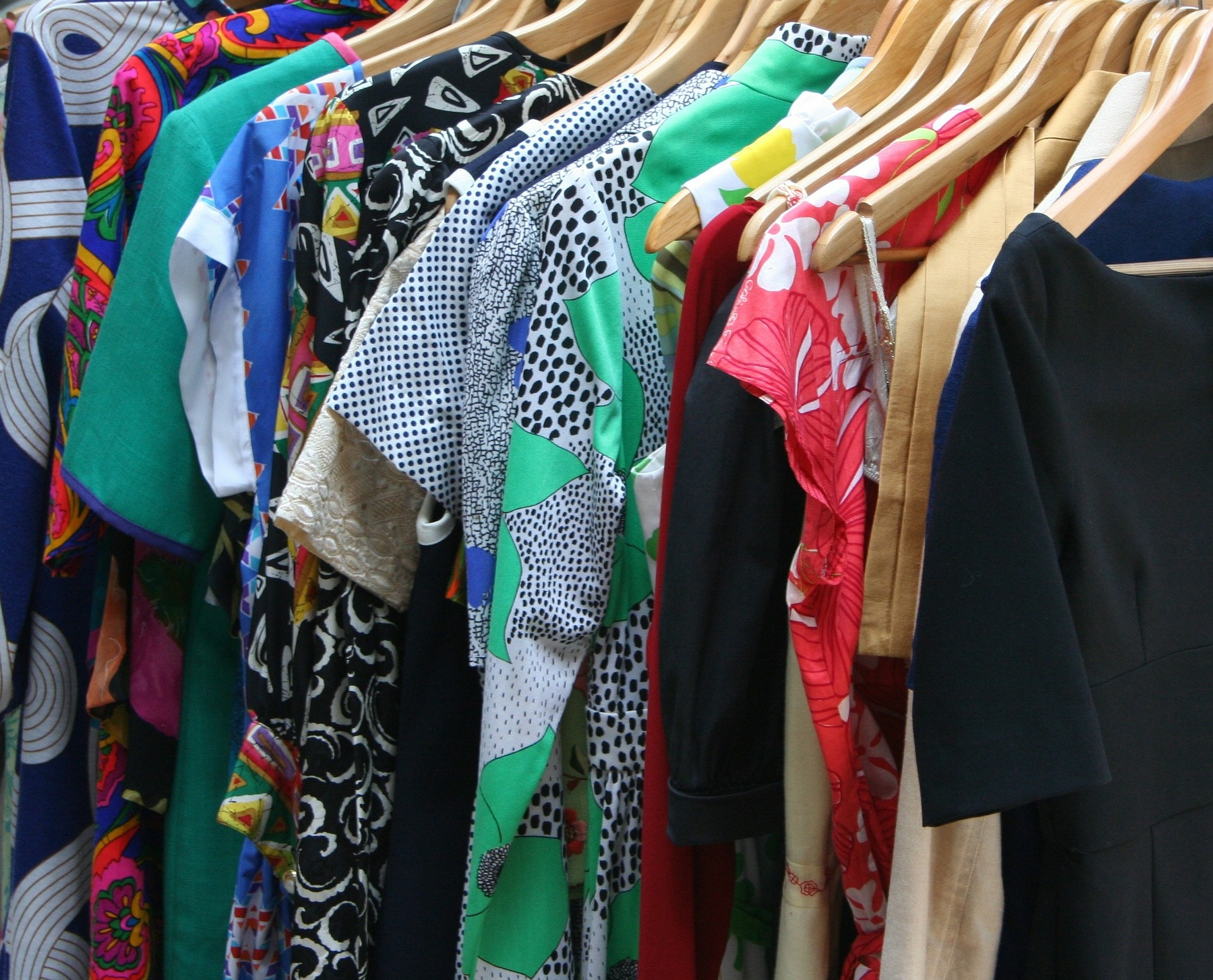 What's in your closet? Clothes hanging in closet
