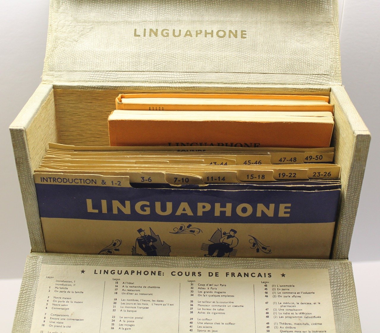Learning the old way Old "Linguaphone" language course