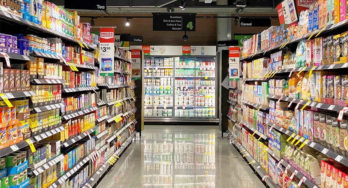 Interior of a convenience store
