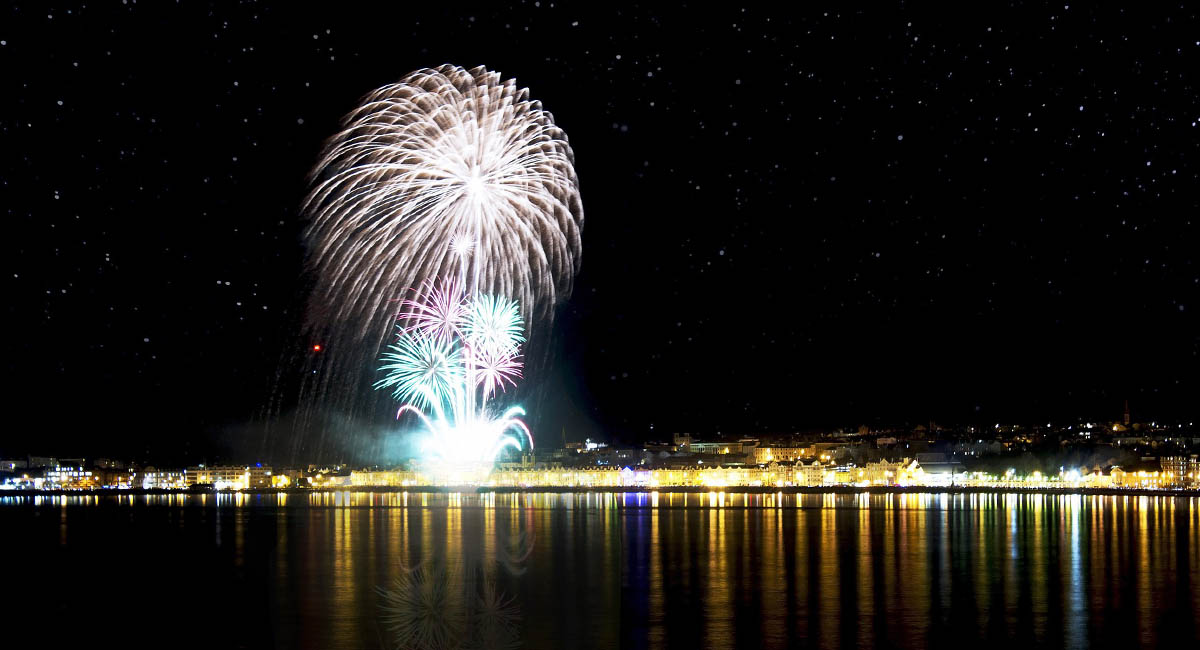 Fireworks over Isle of Man