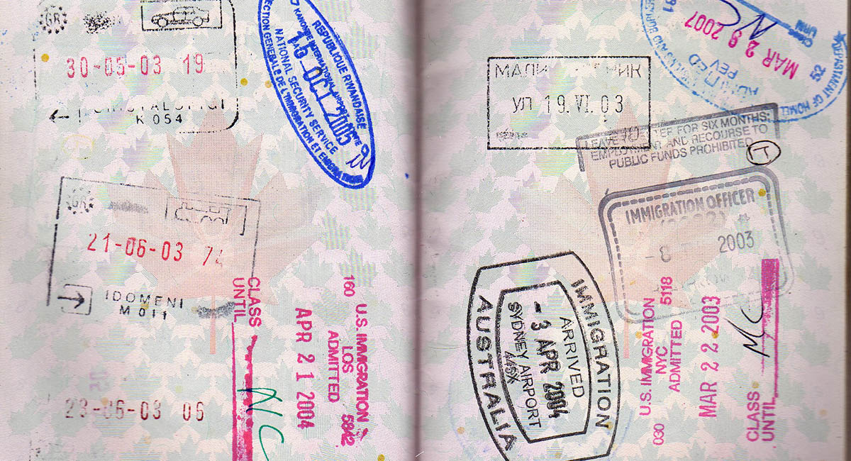 passport with many visa stamps
