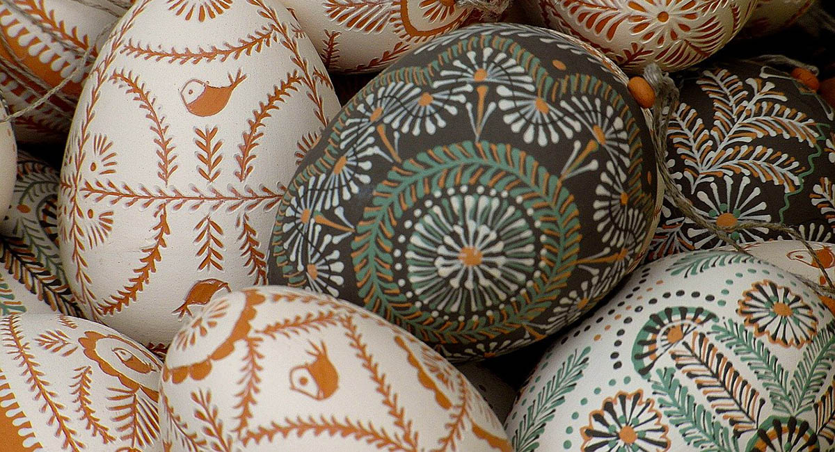 decorated pysanky eggs