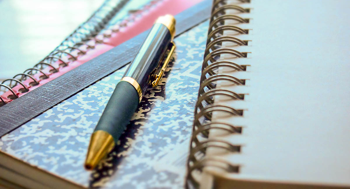 pen on notebooks