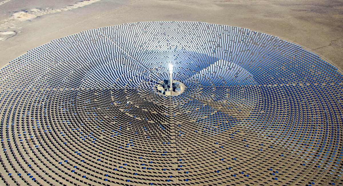 giant solar array Nevada Crescent Dunes