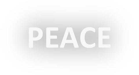word peace, white on grey, subtle ,blurry background