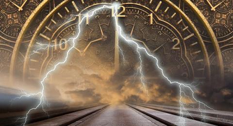 Fantasy representation of time portal