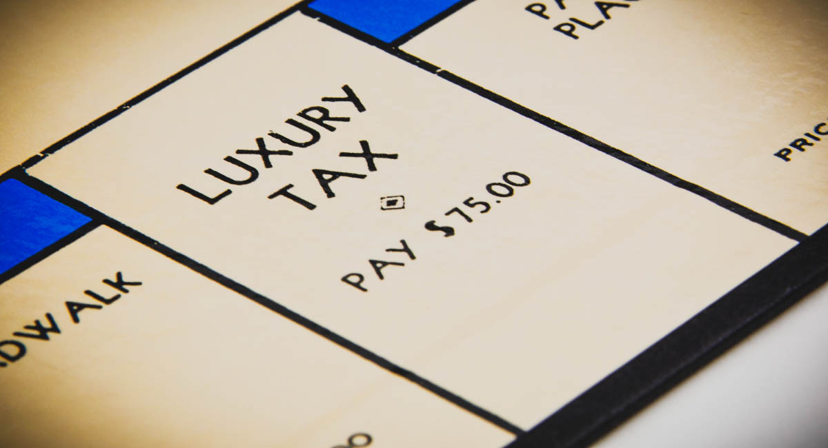 Luxury Tax square on Monopoly board